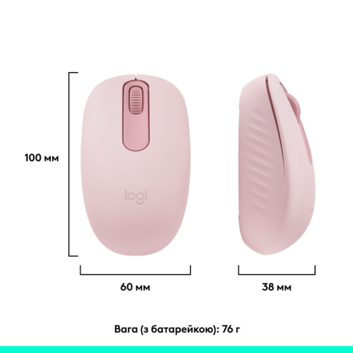 Компьютерная мыш Logitech M196 Bluetooth Rose (910-007461) фото №6