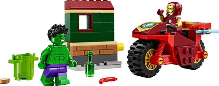 Конструктор Lego Marvel Залізна Людина на мотоциклі й Галк фото №3