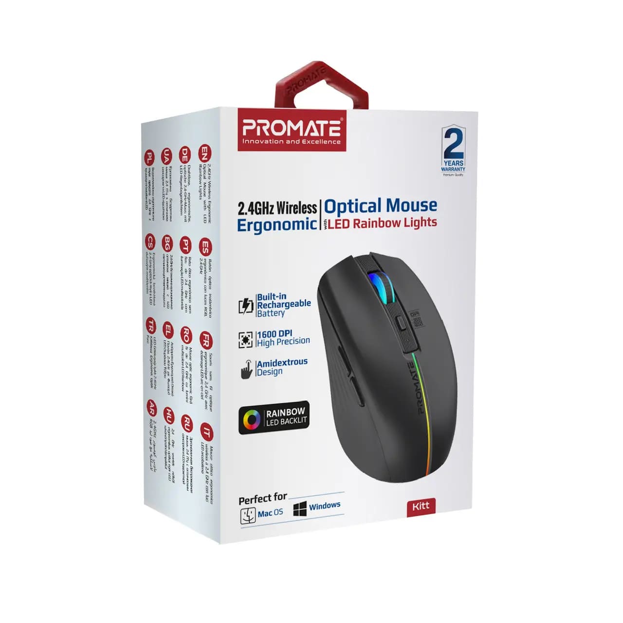 Комп'ютерна миша Promate Kitt Wireless Black (kitt.black) фото №7