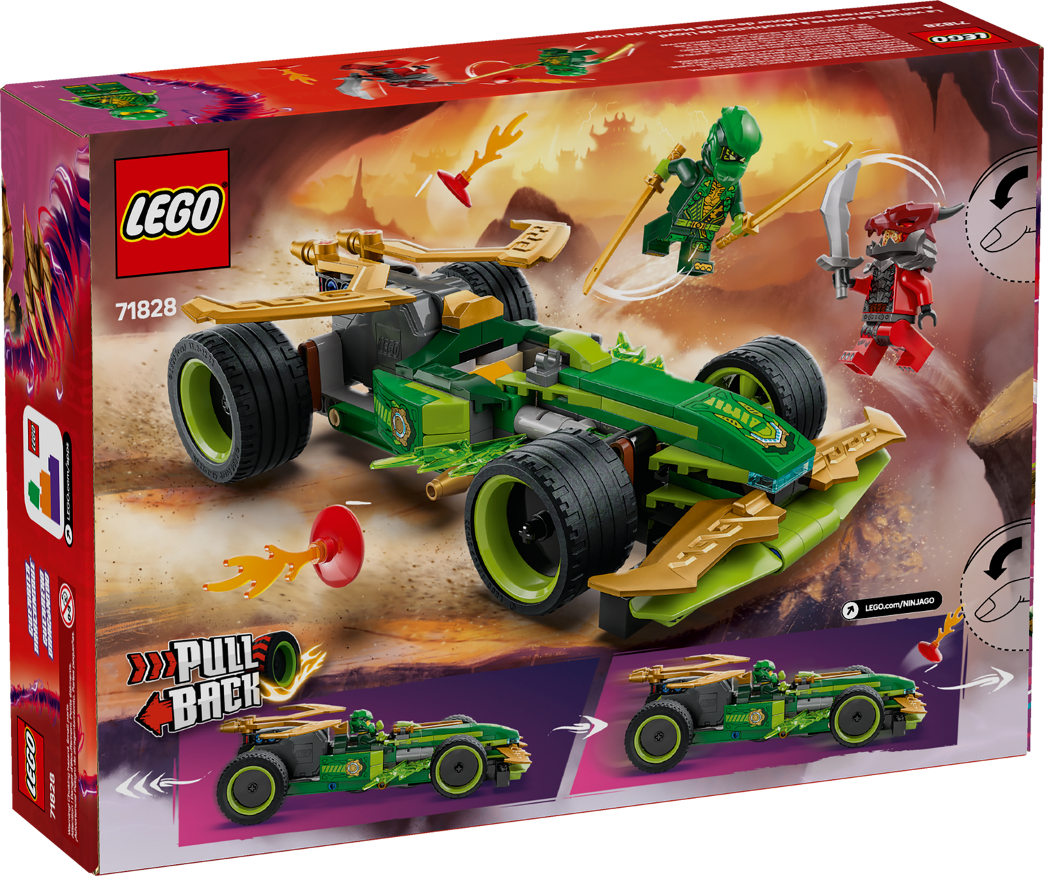 Конструктор Lego Ninjago Автомобіль для перегонів Лойда з інерційним двигуном фото №8