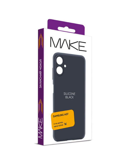 Чохол для телефона MAKE Samsung A07 Silicone Black (MCL-SA07BK) фото №5