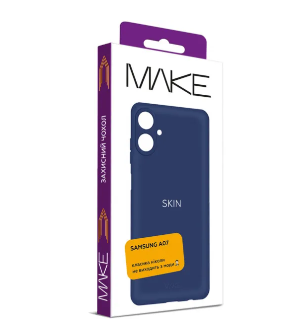 Чехол для телефона MAKE Samsung A07 Skin Blue (MCS-SA07BL) фото №3