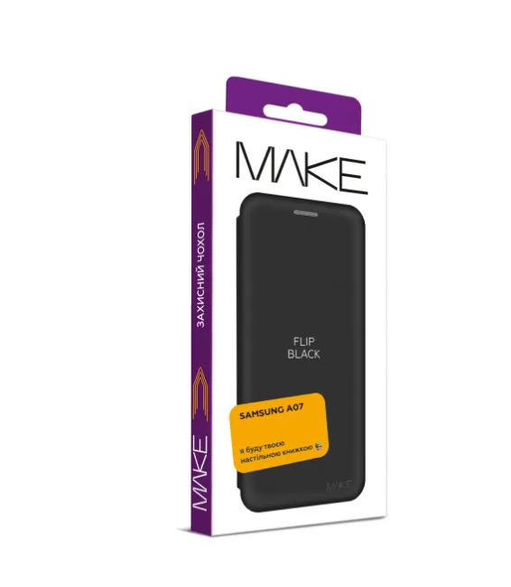 Чохол для телефона MAKE Samsung A07 Flip Black (MCP-SA07BK) фото №4
