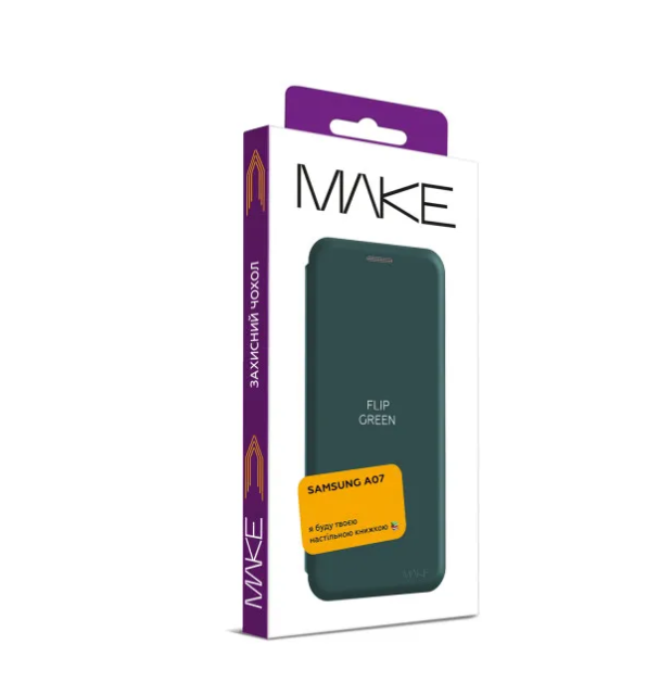 Чехол для телефона MAKE Samsung A07 Flip Green (MCP-SA07GN) фото №4