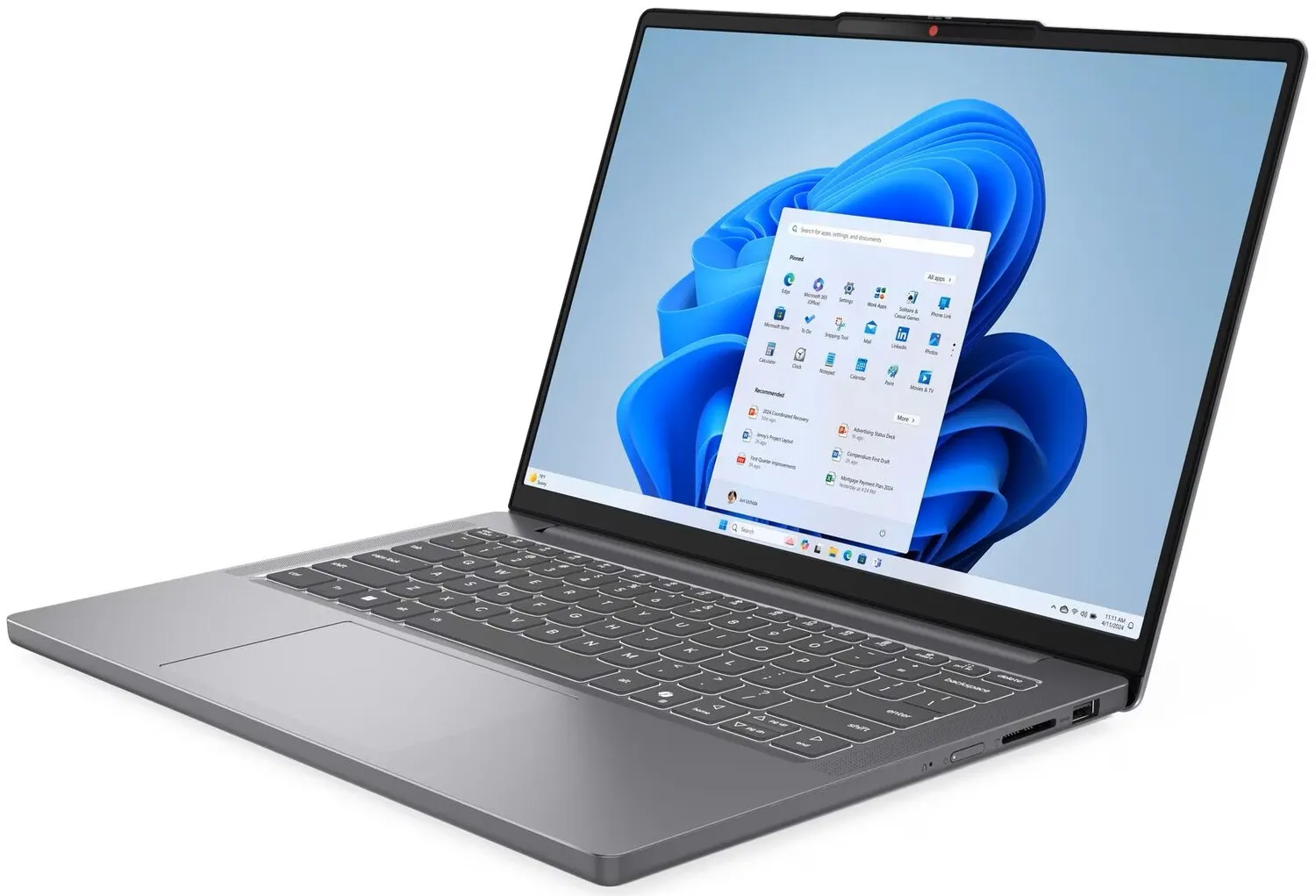 Ноутбук Lenovo IdeaPad Slim 3 14IRH10 (83K000AVRA) Luna Grey фото №4
