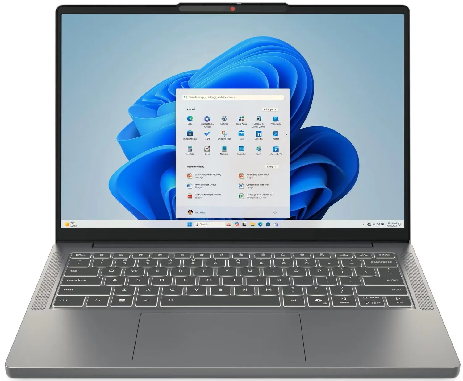 Ноутбук Lenovo IdeaPad Slim 3 14IRH10 (83K000AVRA) Luna Grey