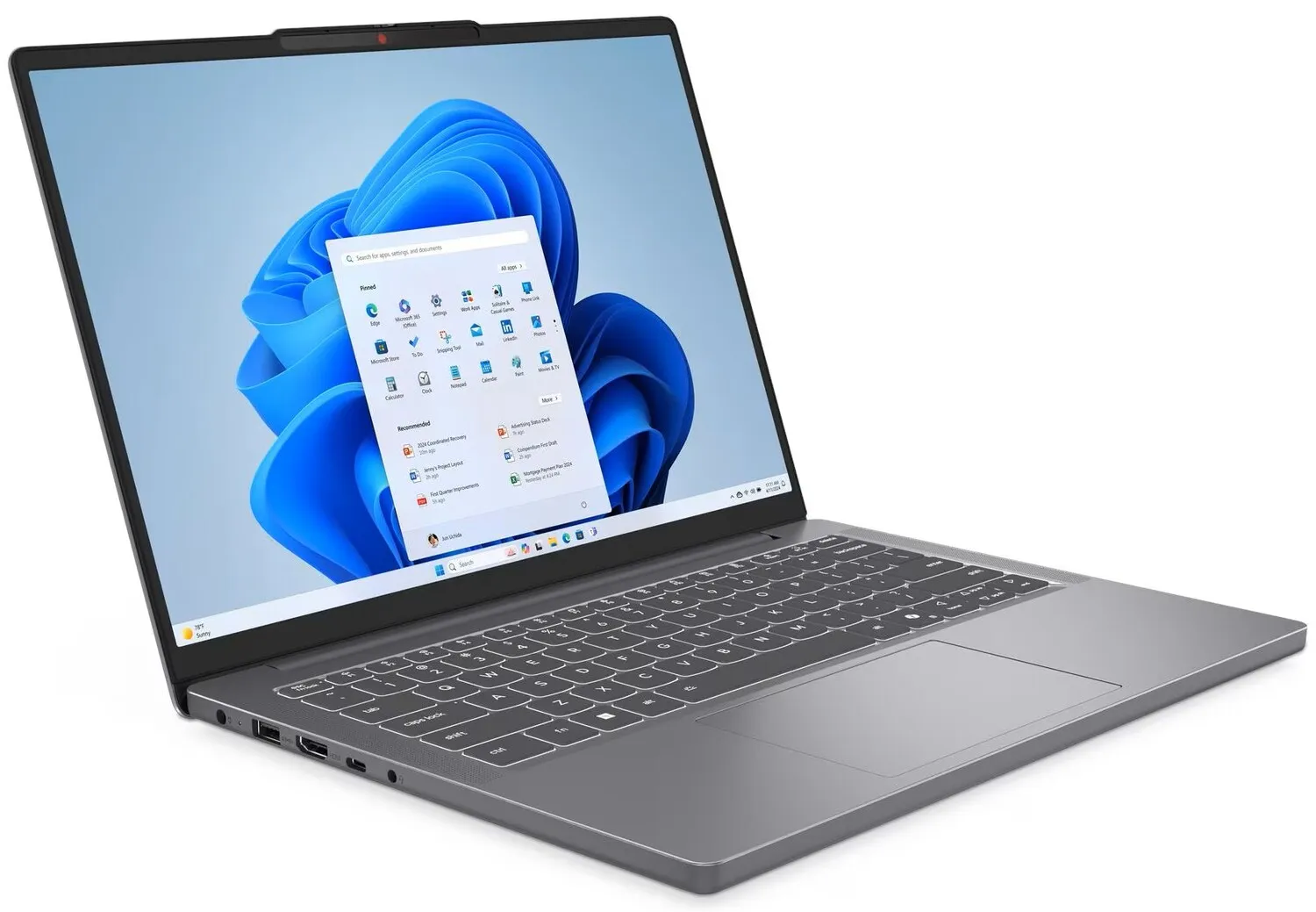 Ноутбук Lenovo IdeaPad Slim 3 14IRH10 (83K000AVRA) Luna Grey фото №5