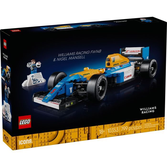 Конструктор Lego Icons Williams Racing FW14B і Найджел Менселл