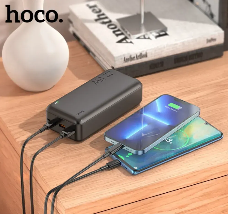 Мобільна батарея Hoco J101B Astute 22.5W fully compatible 30 000mAh Black фото №5