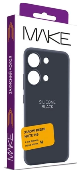 Чехол для телефона MAKE Xiaomi Redmi Note 14S Silicone Black (MCL-XRN14SBK) фото №5