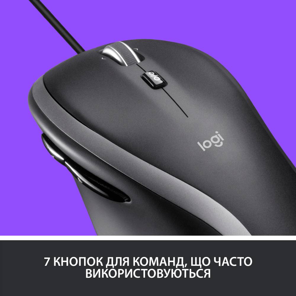 Компьютерная мыш Logitech Advanced Corded Mouse M500s BLACK фото №7