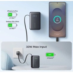 Мобільна батарея Anker Nano - 10000 mAh 45W Built-In USB-C Cable (Чорний) фото №3