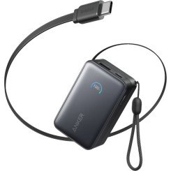 Мобільна батарея Anker Nano - 10000 mAh 45W Built-In USB-C Cable (Чорний)