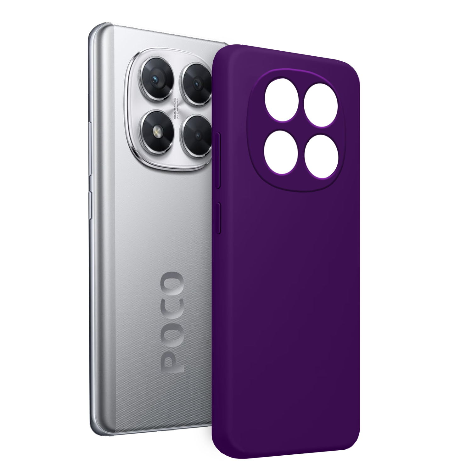 Чохол для телефона MAKE Xiaomi Redmi Note 14 Pro 5G/Poco X7 Silicone Deep Purple (MCL-XRN14P5G/PX7DP) фото №3