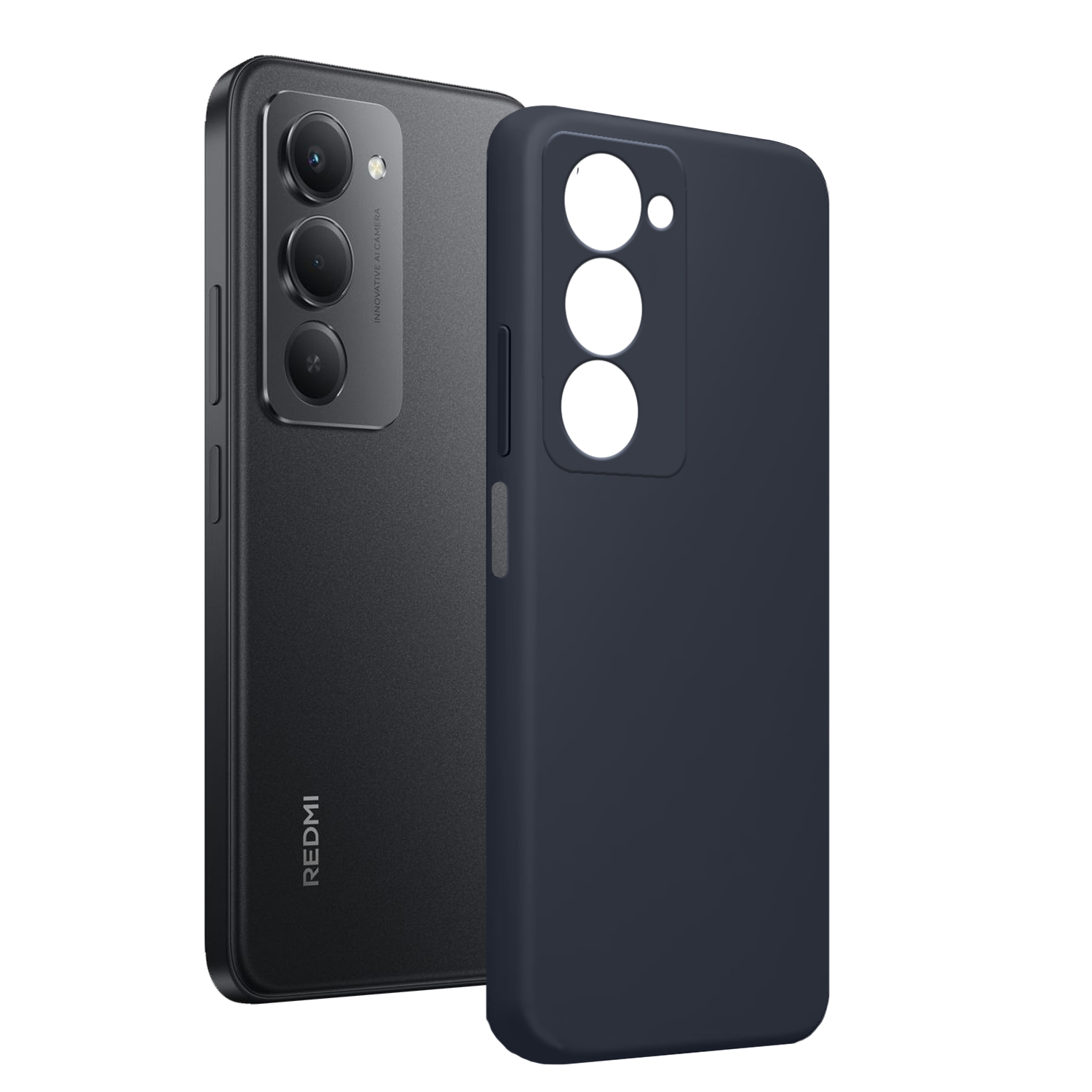 Чохол для телефона MAKE Xiaomi Redmi 15 Silicone Midnight Black (MCL-XR15MB) фото №3
