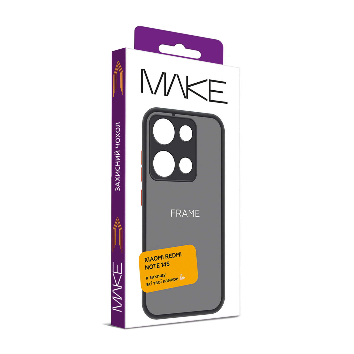 Чехол для телефона MAKE Xiaomi Redmi Note 14S Frame Black (MCF-XRN14SBK) фото №3