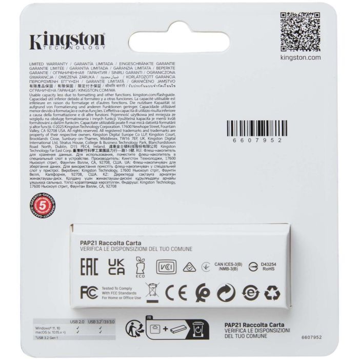 Флешка Kingston USB 3.2 DT Exodia S 128GB Black/Turquoise фото №4
