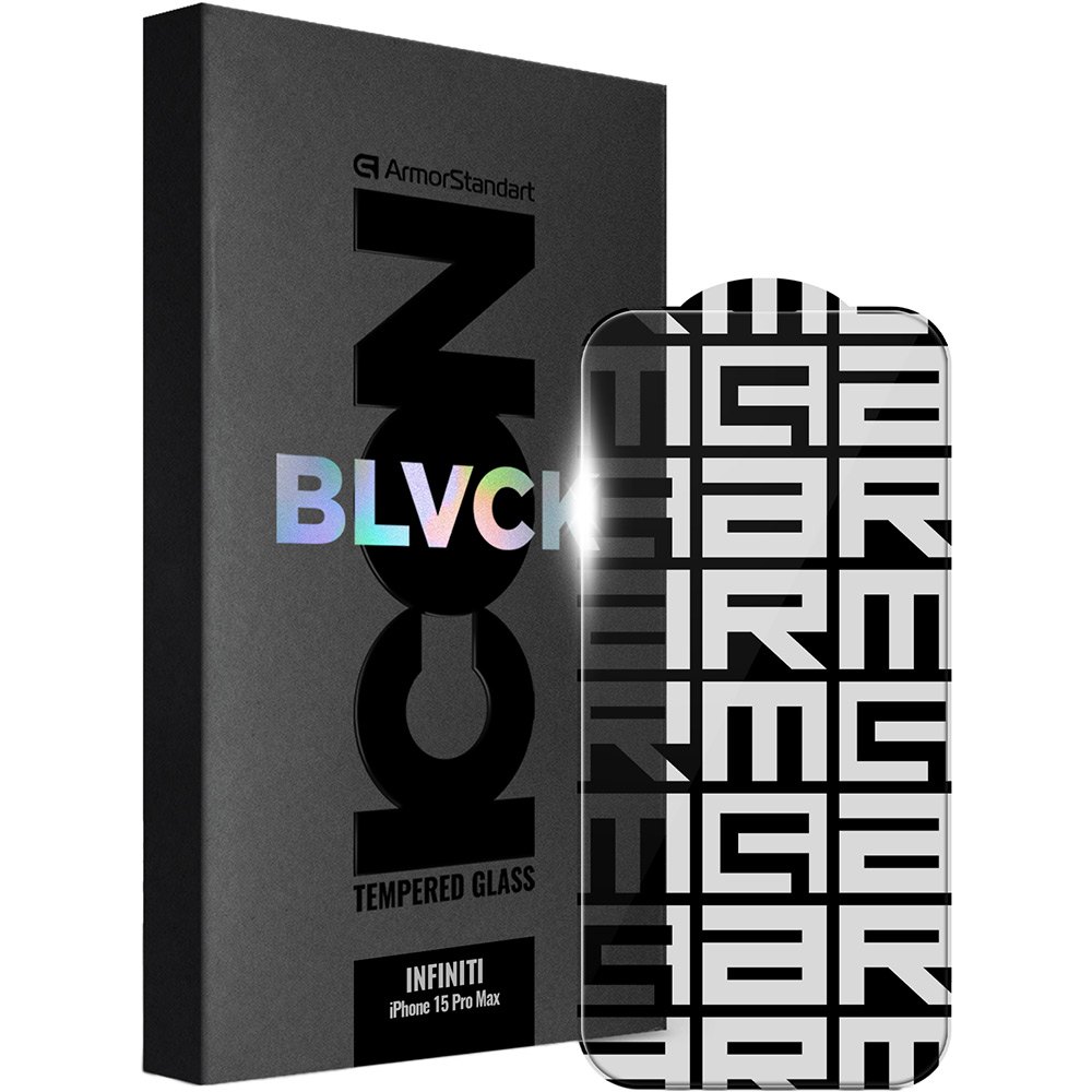 Захисне скло Armorstandart Infinity Black Icon 2.75D для Apple iPhone 15 Pro Max (ARM73957)