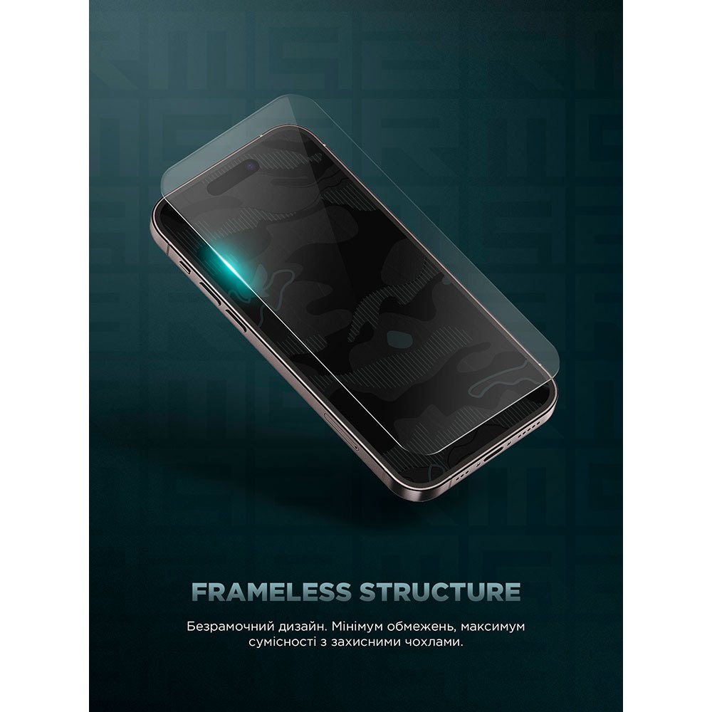 Захисне скло Armorstandart Infinity Black Icon 2.75D для Apple iPhone 15 Pro Max (ARM73957) фото №10