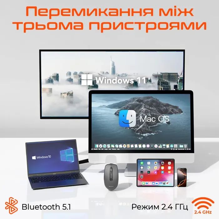 Компьютерная мыш MEETION MT-BTM100R-A фото №6