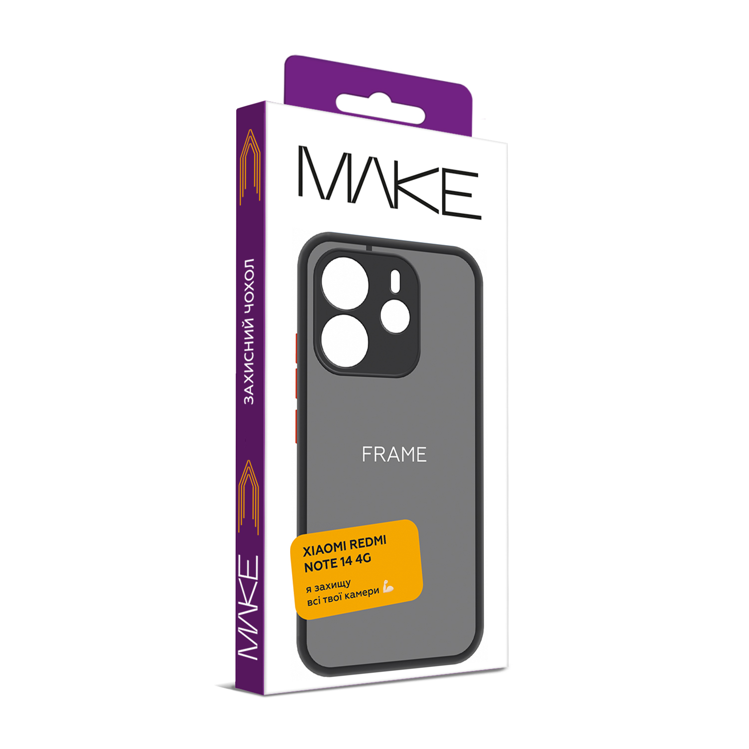 Чохол для телефона MAKE Xiaomi Redmi Note 14 4G Frame Black (MCF-XRN144GBK) фото №3