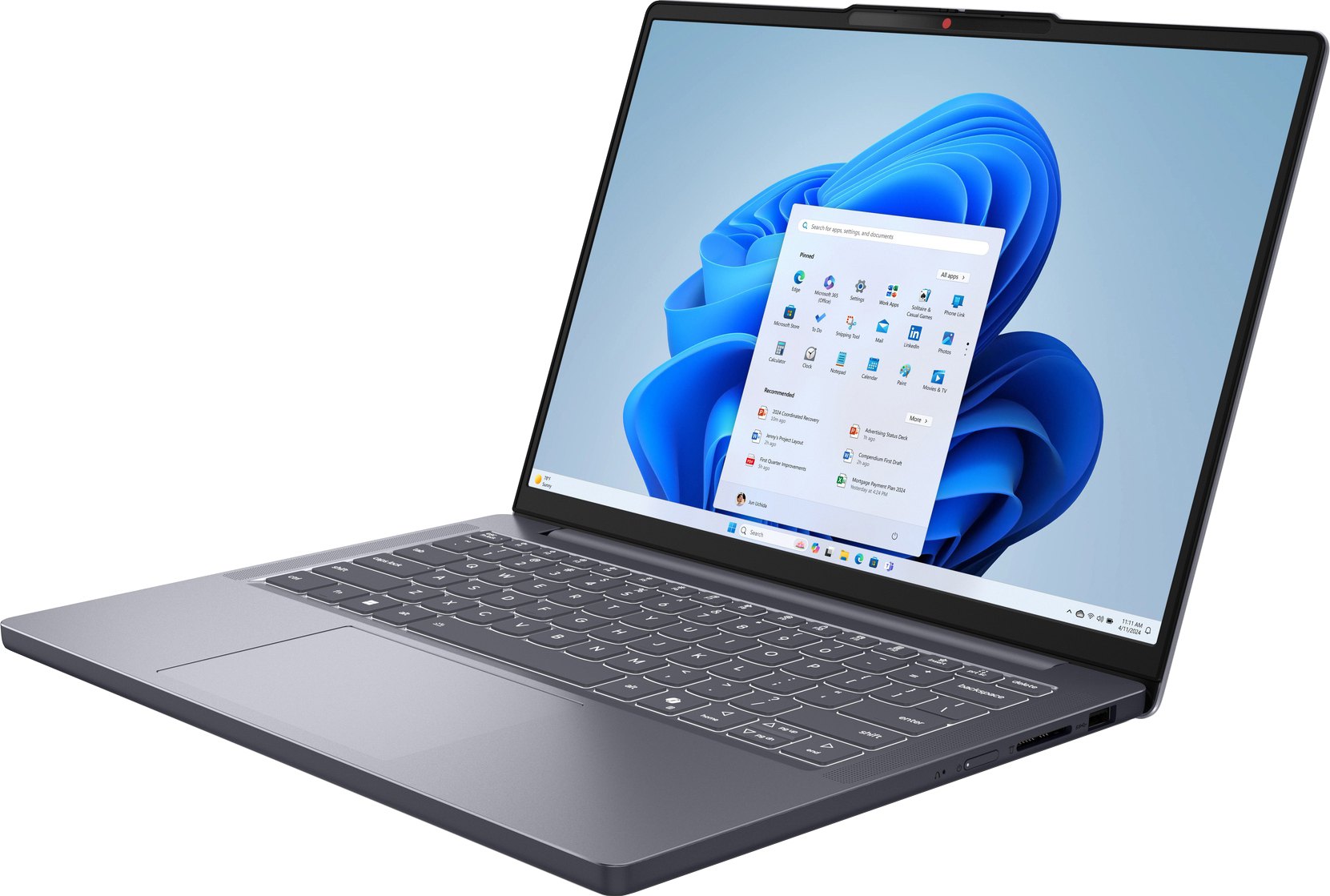 Ноутбук Lenovo IdeaPad Slim 3 14IRH10 (83K000CQRA) Luna Grey фото №5