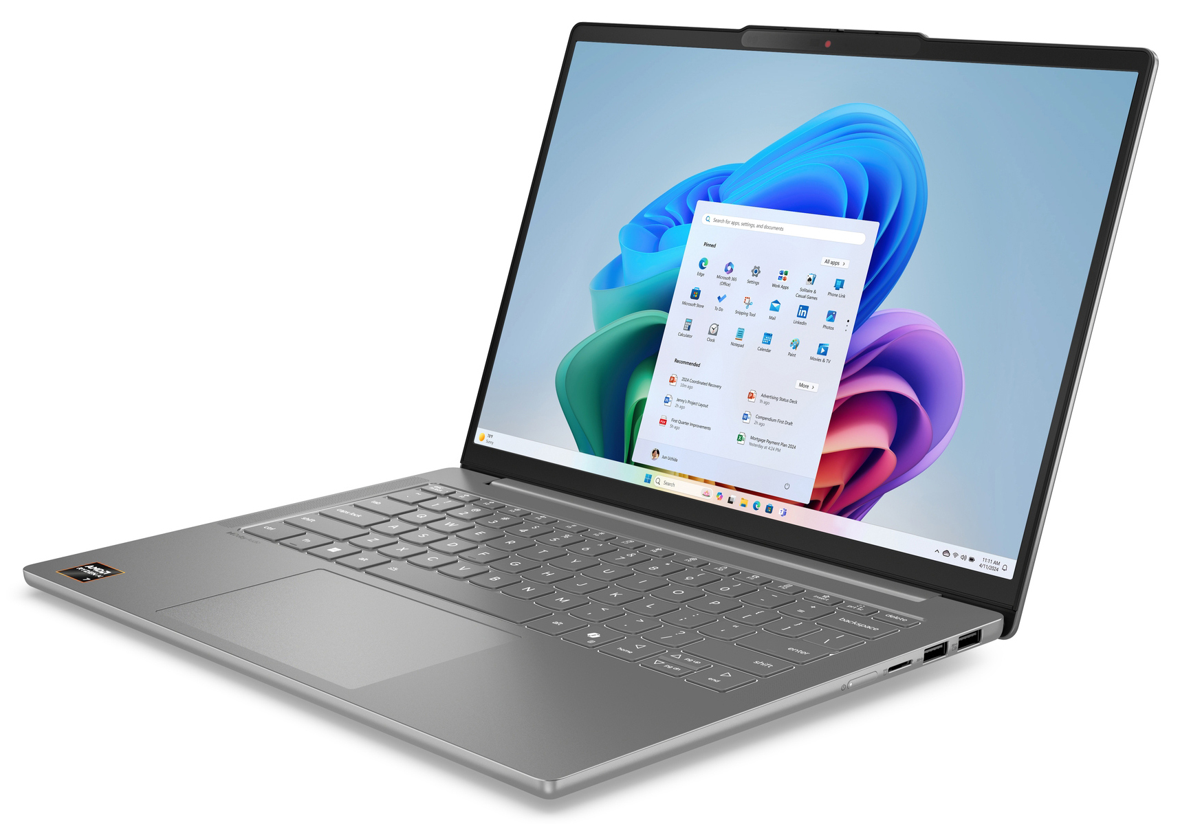 Ноутбук Lenovo IdeaPad Slim 5 14ARP10 (83HT003DRA) Luna Grey фото №5