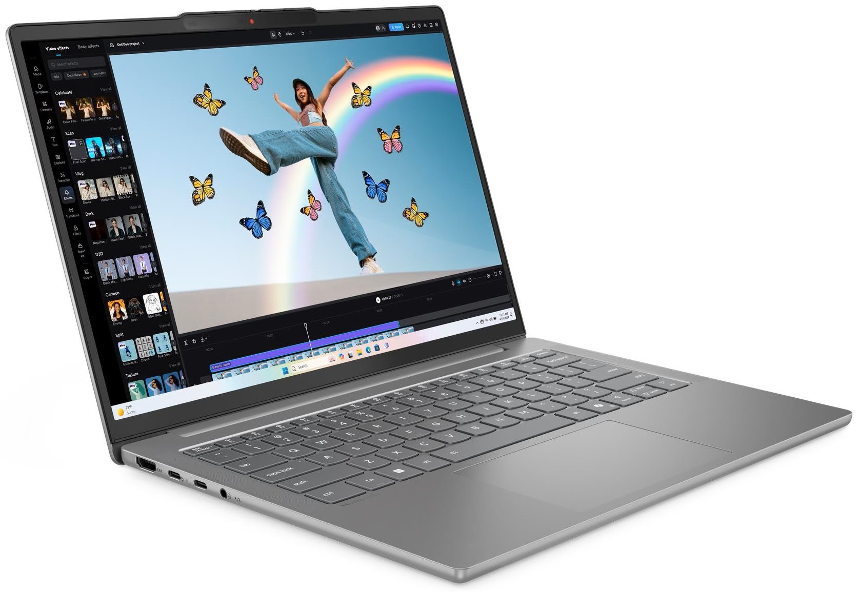 Ноутбук Lenovo IdeaPad Slim 5 14ARP10 Luna Grey (83HT0031RA) фото №2