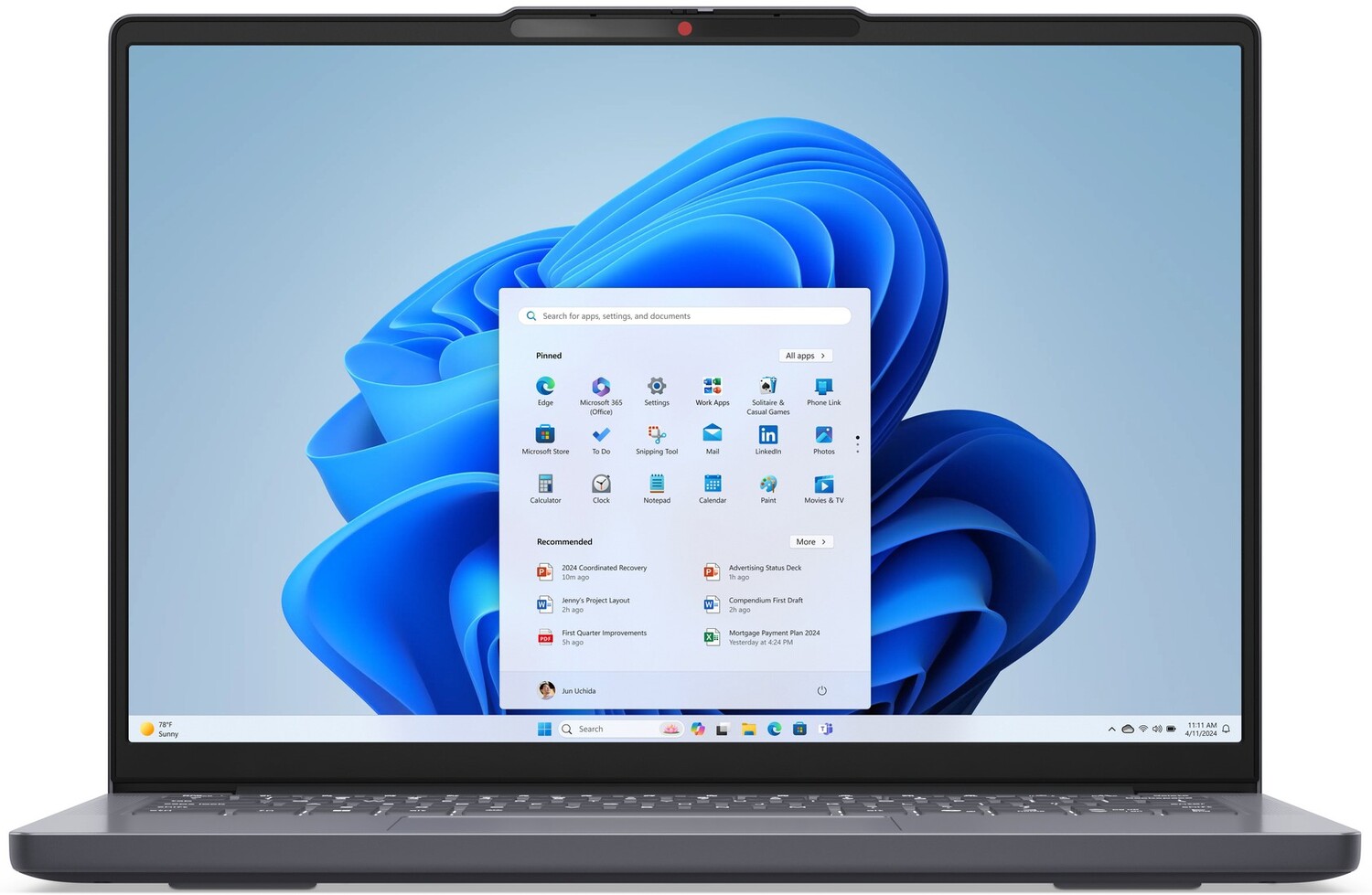 Ноутбук Lenovo IdeaPad Slim 3 14IRH10 (83K000CRRA) Luna Grey фото №2