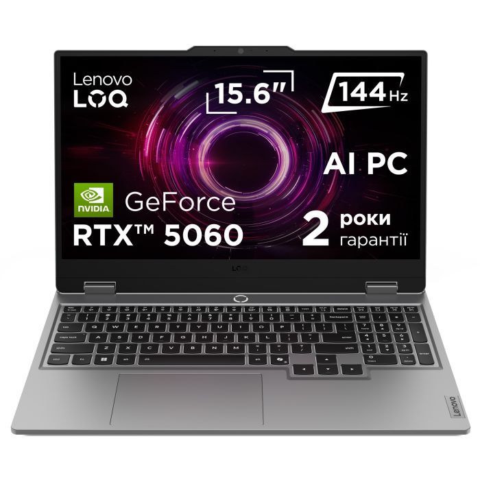 Ноутбук Lenovo LOQ 15AHP10 Luna Grey (83JG00CYRA)