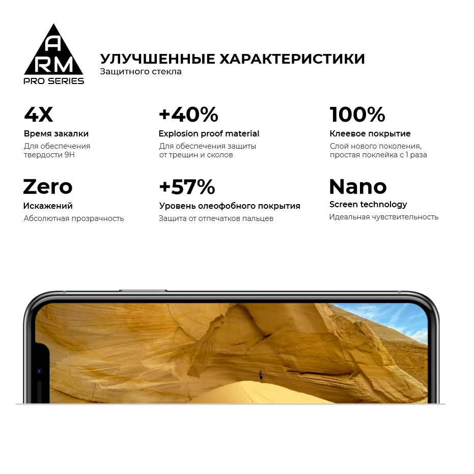 Защитное стекло Armorstandart Pro Huawei Y6 2020 Black (ARM56611) фото №4