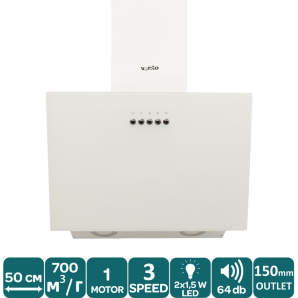 Вытяжка Ventolux MODENA 50 WH (700) PB фото №2