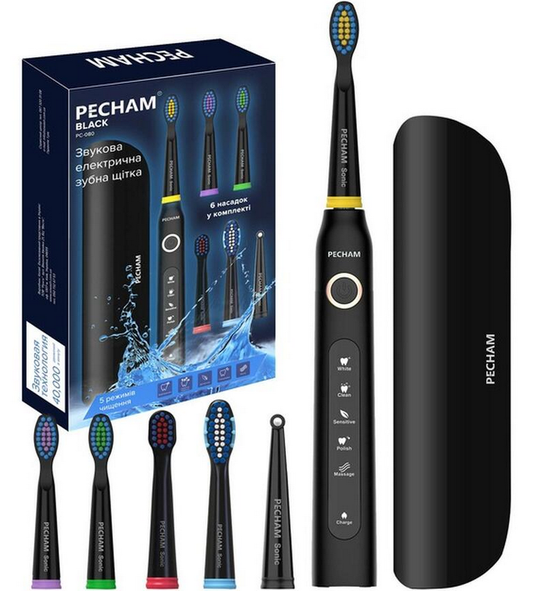 Зубная щетка Pecham PC-080 Black Travel
