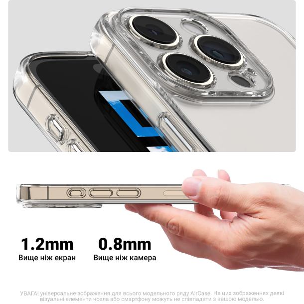 Чохол для телефона Armorstandart Air для Infinix Hot 60 Pro Plus 4G Camera cover Clear (ARM88671) фото №5