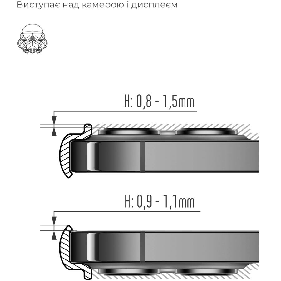 Чохол для телефона Armorstandart ICON для Samsung A37 5G Camera cover Black (ARM89700) фото №6