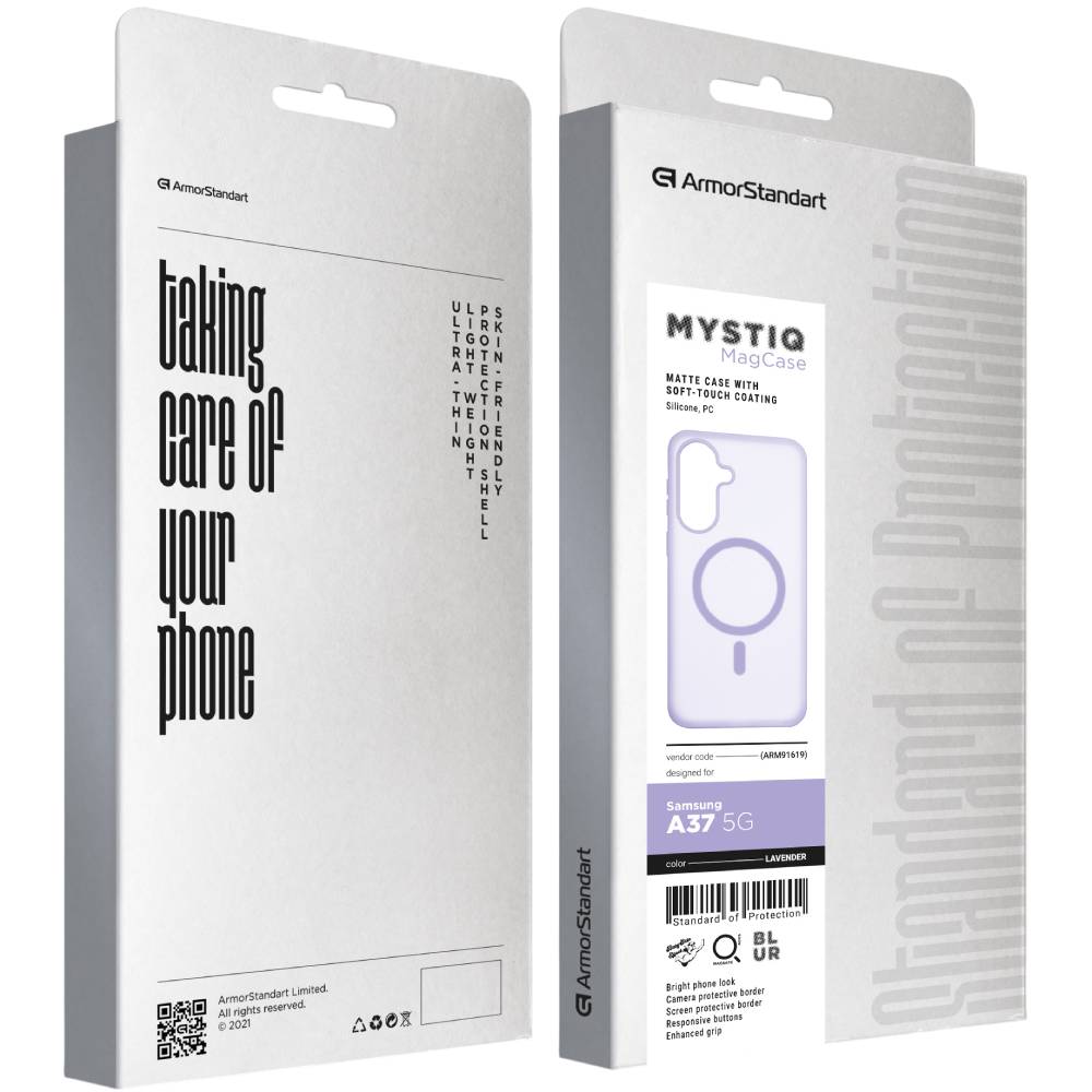 Чохол для телефона Armorstandart Mystiq MagCase для Samsung A37 5G Lavender (ARM91619) фото №3