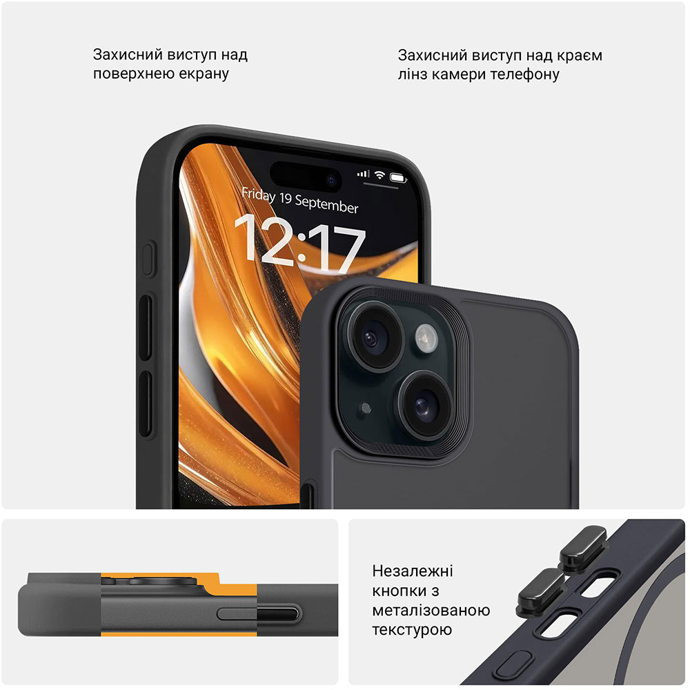 Чохол для телефона Armorstandart Uniq Magsafe для Apple iPhone 15 Black (ARM75265) фото №4