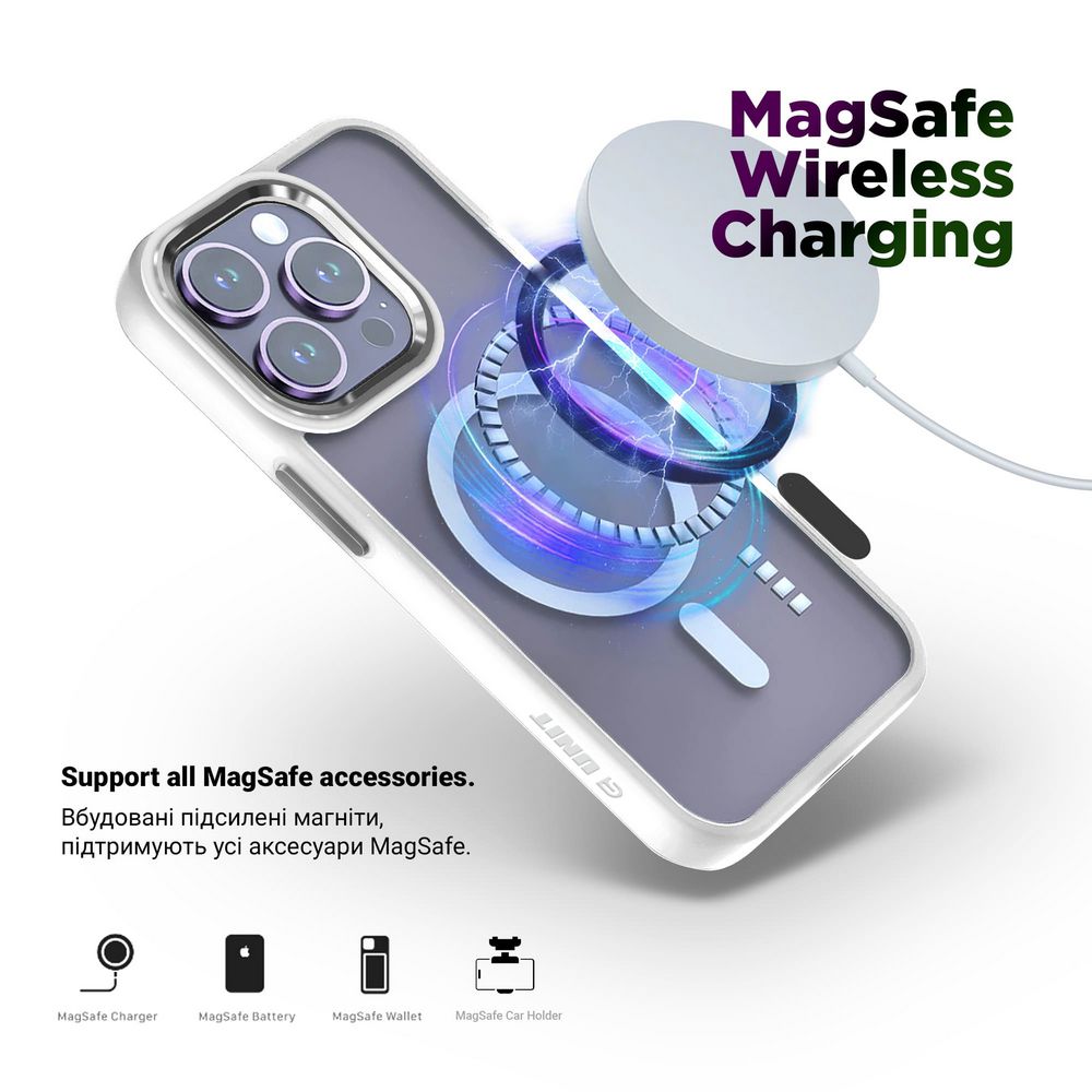 Чохол для телефона Armorstandart Unit MagSafe для Apple iPhone 13 Matte Clear Silver (ARM70445) фото №3