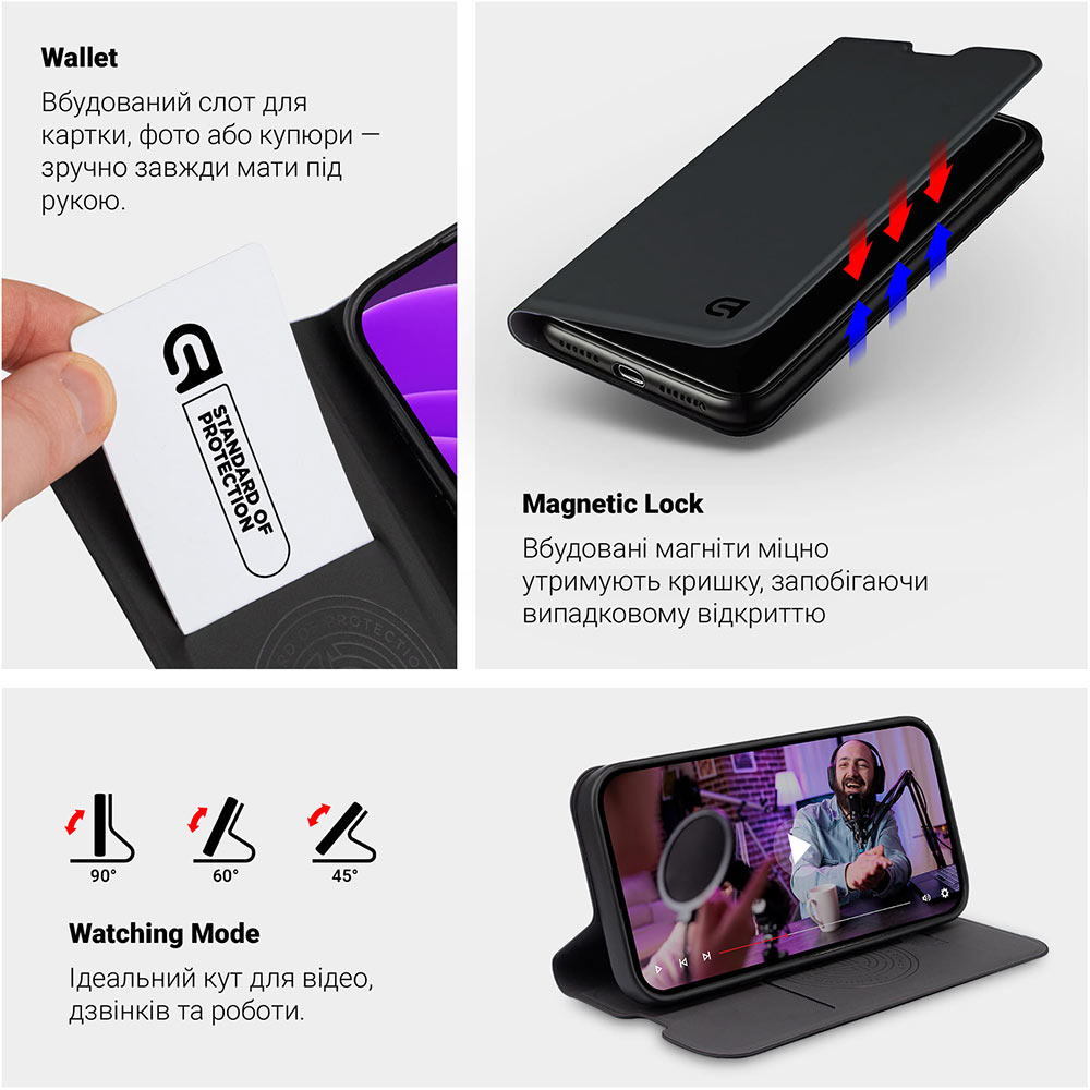 Чохол для телефона Armorstandart OneFold Case для Infinix Note 50 Pro Plus 5G Black (ARM85167) фото №5
