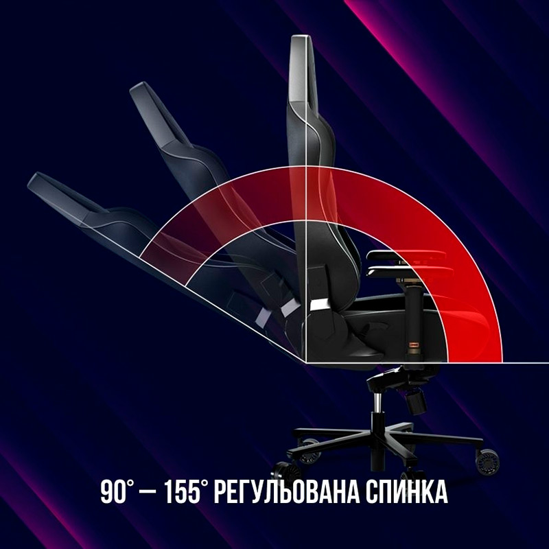 Геймерське крісло Lorgar Base 311 Black/Blue (LRG-CHR311BBL) фото №8