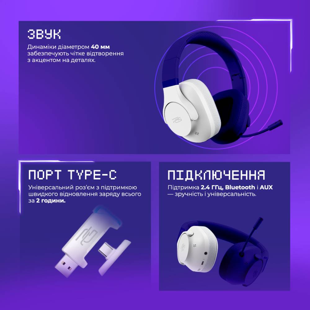 Навушники Proove Gaming Bliss Pro (APP) (white) фото №6