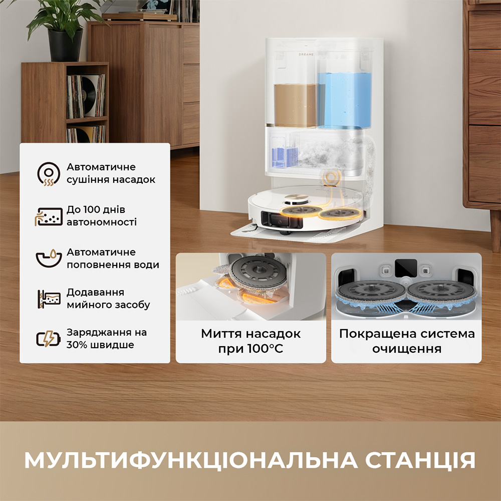 Пилосос робот Dreamе Bot L50 Ultra AE White (RLL51SE) фото №4