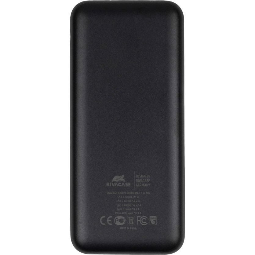 Мобільна батарея Riva Case RIVAPOWER VA2081 (Black) фото №2