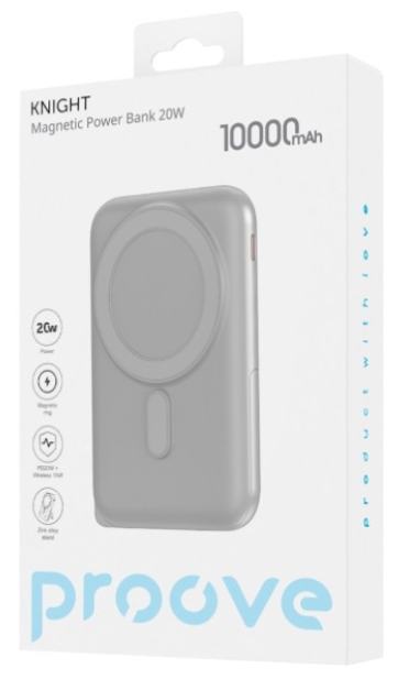 Мобільна батарея Proove Knight 20W 10000mAh (темно-сірий) фото №6