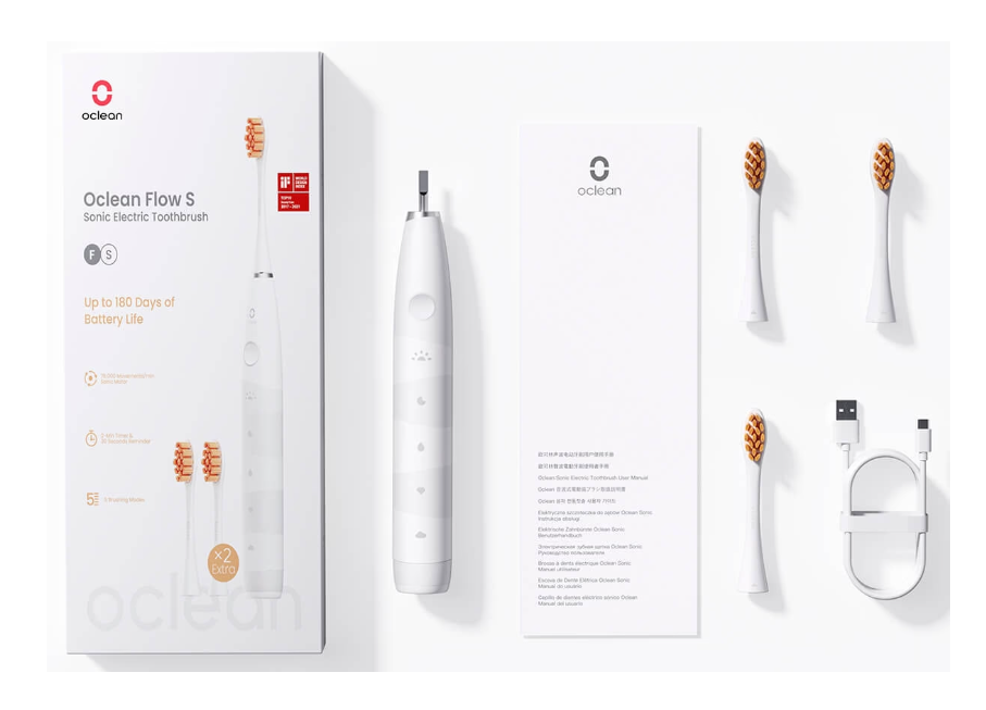 Зубна щітка Oclean Flow S Sonic Electric Toothbrush White (6970810552959) фото №4