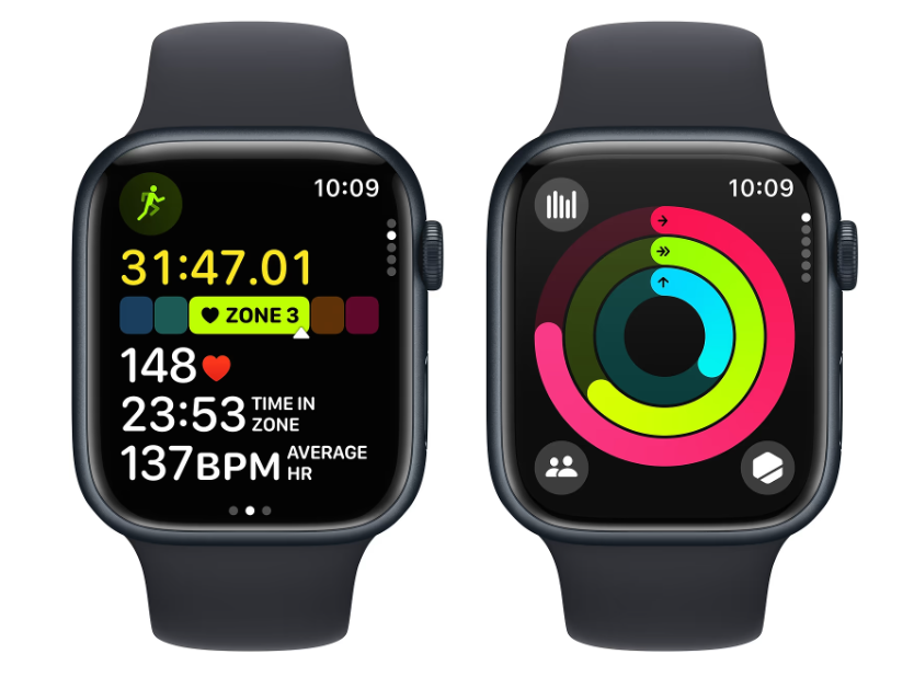 Смарт-годинник Apple Watch Series 9 GPS 45mm Midnight Aluminium Case with Midnight Sport Band - S/M (MR99 фото №5