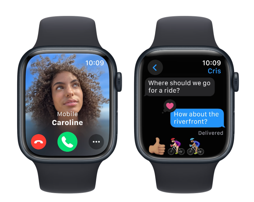 Смарт-годинник Apple Watch Series 9 GPS 45mm Midnight Aluminium Case with Midnight Sport Band - S/M (MR99 фото №4