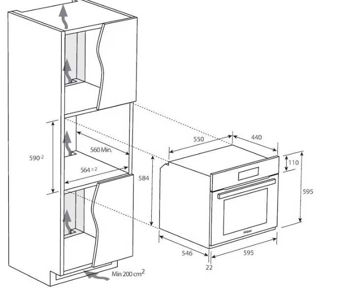 Духовой шкаф Haier HWO60SM2F3BH фото №7