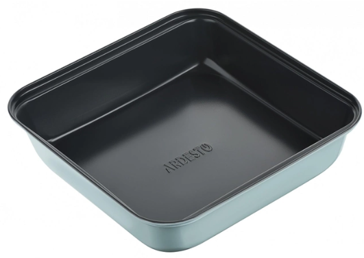 Форма для випікання Ardesto Tasty baking, 23.2х22х5см, вуглецева сталь, квадратна, сіро-блакитний