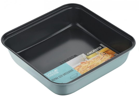 Форма для випікання Ardesto Tasty baking, 23.2х22х5см, вуглецева сталь, квадратна, сіро-блакитний фото №2
